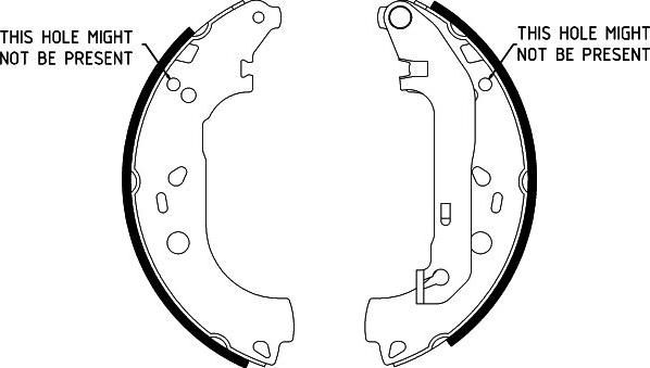 HELLA 8DB 355 002-731 - Комплект тормозных колодок, барабанные autospares.lv