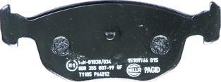 HELLA 8DB 355 007-991 - Тормозные колодки, дисковые, комплект autospares.lv