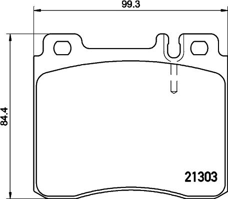 HELLA 8DB 355 007-551 - Тормозные колодки, дисковые, комплект autospares.lv