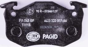 HELLA 8DB 355 007-661 - Тормозные колодки, дисковые, комплект autospares.lv