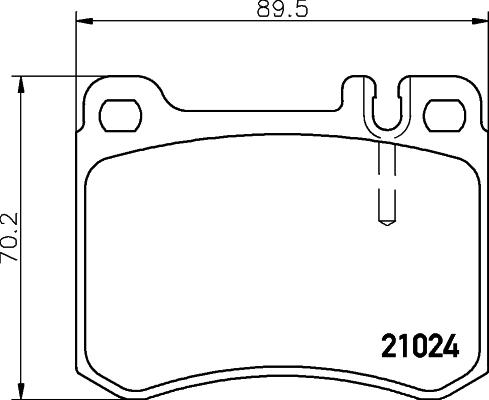 HELLA 8DB 355 007-611 - Тормозные колодки, дисковые, комплект autospares.lv