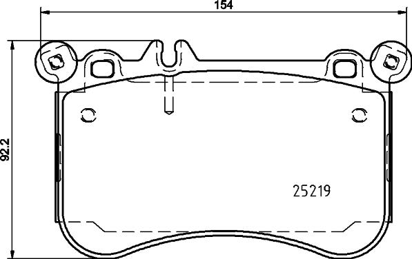 HELLA 8DB 355 019-611 - Тормозные колодки, дисковые, комплект autospares.lv