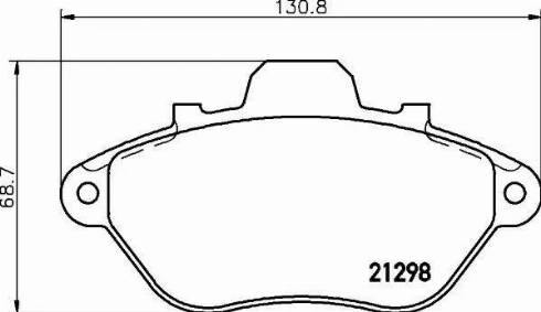 HELLA 8DB 355 019-051 - Тормозные колодки, дисковые, комплект autospares.lv