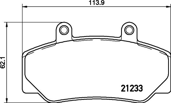 HELLA 8DB 355 019-031 - Тормозные колодки, дисковые, комплект autospares.lv