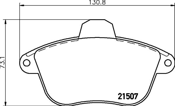 HELLA 8DB 355 019-071 - Тормозные колодки, дисковые, комплект autospares.lv