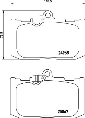 HELLA 8DB 355 019-851 - Тормозные колодки, дисковые, комплект autospares.lv