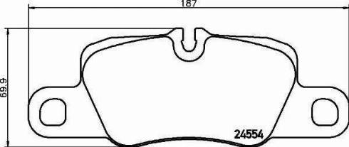 HELLA 8DB 355 014-051 - Тормозные колодки, дисковые, комплект autospares.lv