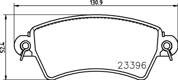 HELLA 8DB 355 019-341 - Тормозные колодки, дисковые, комплект autospares.lv