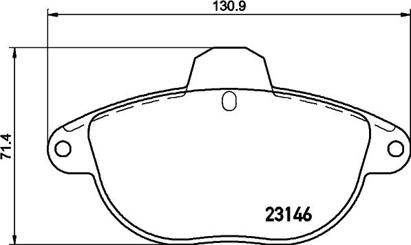 HELLA 8DB 355 019-281 - Тормозные колодки, дисковые, комплект autospares.lv