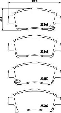 HELLA 8DB 355 019-711 - Тормозные колодки, дисковые, комплект autospares.lv