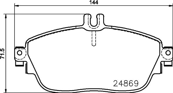 HELLA 8DB 355 019-721 - Тормозные колодки, дисковые, комплект autospares.lv