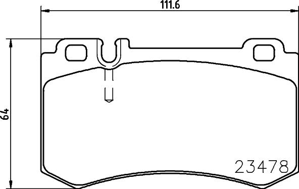 HELLA 8DB 355 014-941 - Тормозные колодки, дисковые, комплект autospares.lv