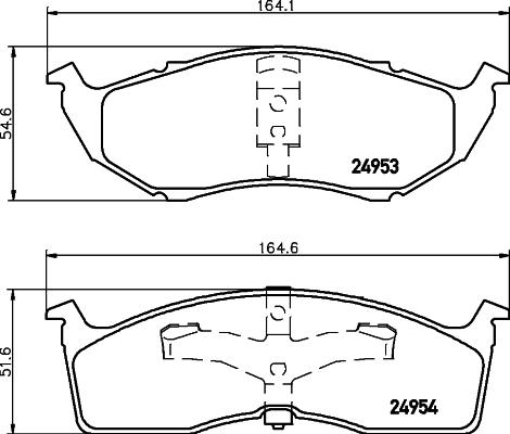 HELLA 8DB 355 014-971 - Тормозные колодки, дисковые, комплект autospares.lv