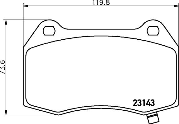 HELLA 8DB 355 014-461 - Тормозные колодки, дисковые, комплект autospares.lv