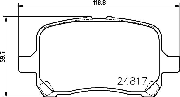 HELLA 8DB 355 014-691 - Тормозные колодки, дисковые, комплект autospares.lv