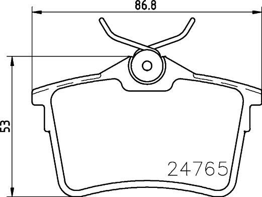 HELLA 8DB 355 014-081 - Тормозные колодки, дисковые, комплект autospares.lv