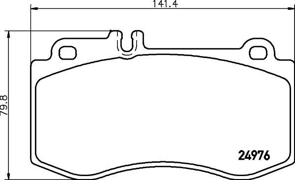 HELLA 8DB 355 014-821 - Тормозные колодки, дисковые, комплект autospares.lv