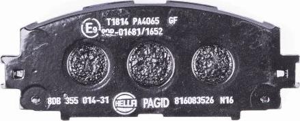 HELLA 8DB 355 014-311 - Тормозные колодки, дисковые, комплект autospares.lv