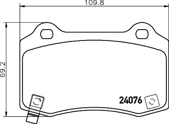 HELLA 8DB 355 014-211 - Тормозные колодки, дисковые, комплект autospares.lv