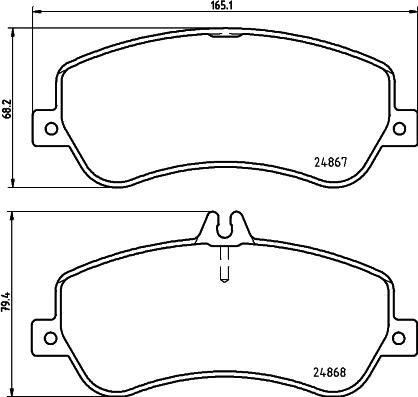 HELLA 8DB 355 014-221 - Тормозные колодки, дисковые, комплект autospares.lv