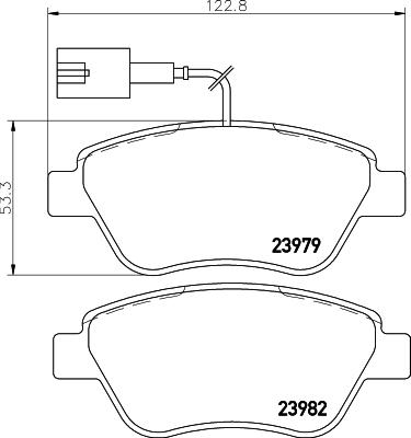 HELLA 8DB 355 015-491 - Тормозные колодки, дисковые, комплект autospares.lv