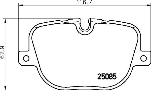 HELLA 8DB 355 015-451 - Тормозные колодки, дисковые, комплект autospares.lv