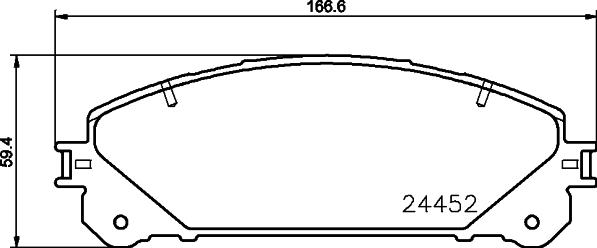 HELLA 8DB 355 015-461 - Тормозные колодки, дисковые, комплект autospares.lv