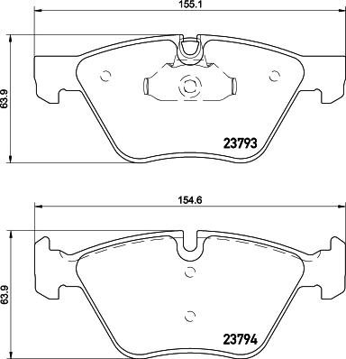 HELLA 8DB 355 015-031 - Тормозные колодки, дисковые, комплект autospares.lv