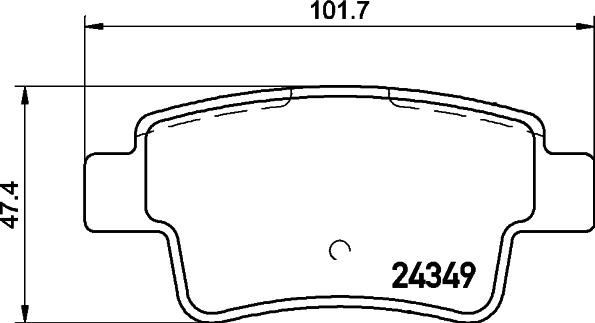 HELLA 8DB 355 015-861 - Тормозные колодки, дисковые, комплект autospares.lv