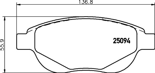 HELLA 8DB 355 015-381 - Тормозные колодки, дисковые, комплект autospares.lv