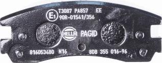 HELLA 8DB 355 016-961 - Тормозные колодки, дисковые, комплект autospares.lv