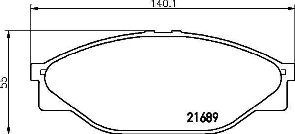 HELLA 8DB 355 016-411 - Тормозные колодки, дисковые, комплект autospares.lv