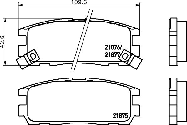 HELLA 8DB 355 016-621 - Тормозные колодки, дисковые, комплект autospares.lv