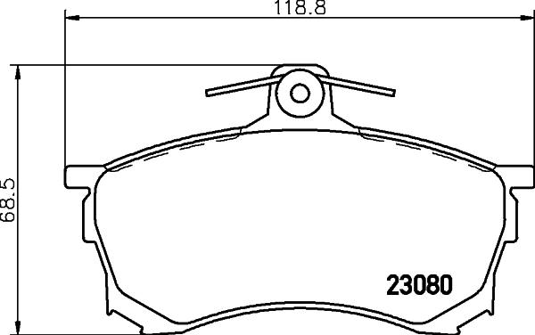 HELLA 8DB 355 016-671 - Тормозные колодки, дисковые, комплект autospares.lv