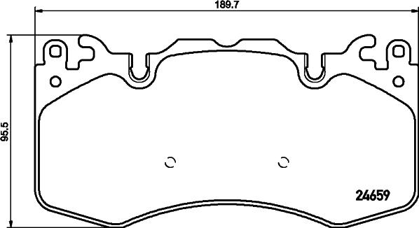 HELLA 8DB 355 016-151 - Тормозные колодки, дисковые, комплект autospares.lv