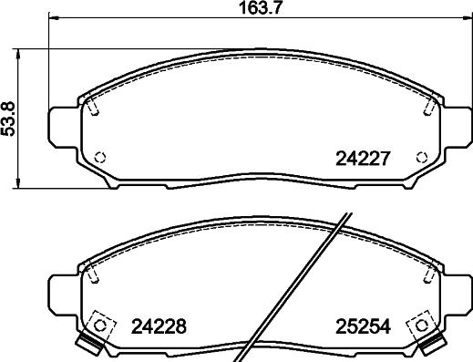 HELLA 8DB 355 016-121 - Тормозные колодки, дисковые, комплект autospares.lv