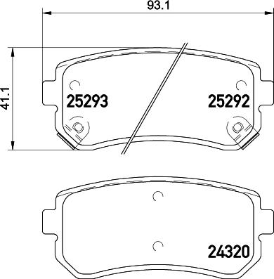 HELLA 8DB 355 016-221 - Тормозные колодки, дисковые, комплект autospares.lv