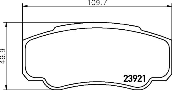 HELLA 8DB 355 010-411 - Тормозные колодки, дисковые, комплект autospares.lv