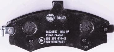 HELLA 8DB 355 010-481 - Тормозные колодки, дисковые, комплект autospares.lv