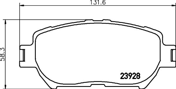 HELLA 8DB 355 010-431 - Тормозные колодки, дисковые, комплект autospares.lv