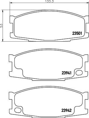 HELLA 8DB 355 010-561 - Тормозные колодки, дисковые, комплект autospares.lv