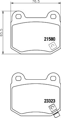 HELLA 8DB 355 010-691 - Тормозные колодки, дисковые, комплект autospares.lv