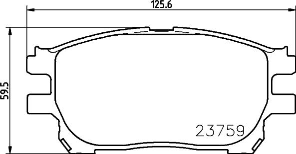 HELLA 8DB 355 010-111 - Тормозные колодки, дисковые, комплект autospares.lv