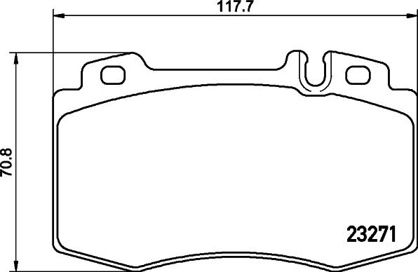 HELLA 8DB 355 010-171 - Тормозные колодки, дисковые, комплект autospares.lv