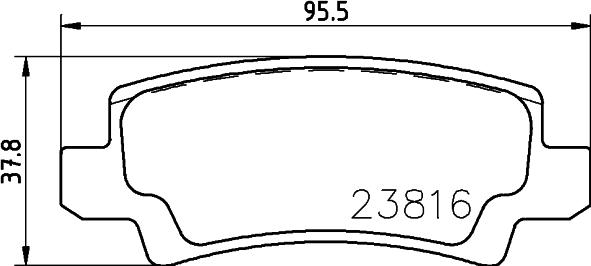 HELLA 8DB 355 010-841 - Тормозные колодки, дисковые, комплект autospares.lv