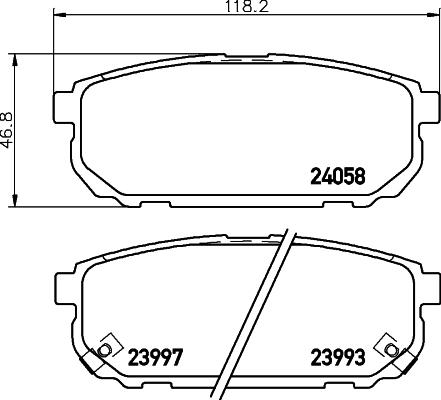 HELLA 8DB 355 010-871 - Тормозные колодки, дисковые, комплект autospares.lv