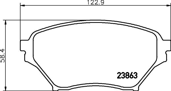 HELLA 8DB 355 010-261 - Тормозные колодки, дисковые, комплект autospares.lv