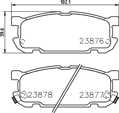 HELLA 8DB 355 010-271 - Тормозные колодки, дисковые, комплект autospares.lv