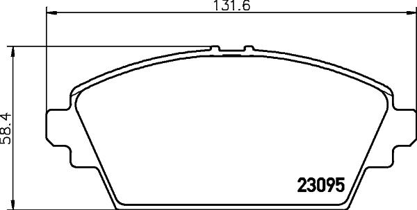 HELLA 8DB 355 011-951 - Тормозные колодки, дисковые, комплект autospares.lv