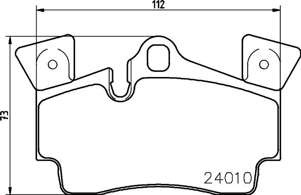 HELLA 8DB 355 011-471 - Тормозные колодки, дисковые, комплект autospares.lv